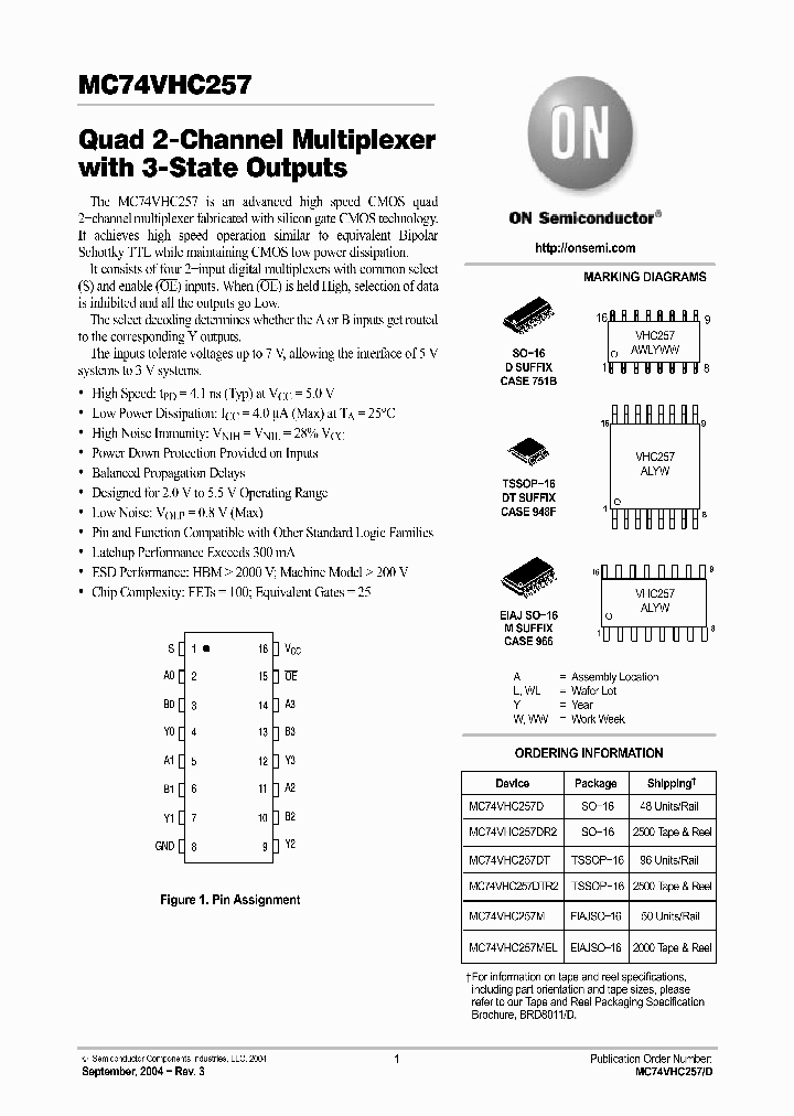 MC74VHC257_650779.PDF Datasheet