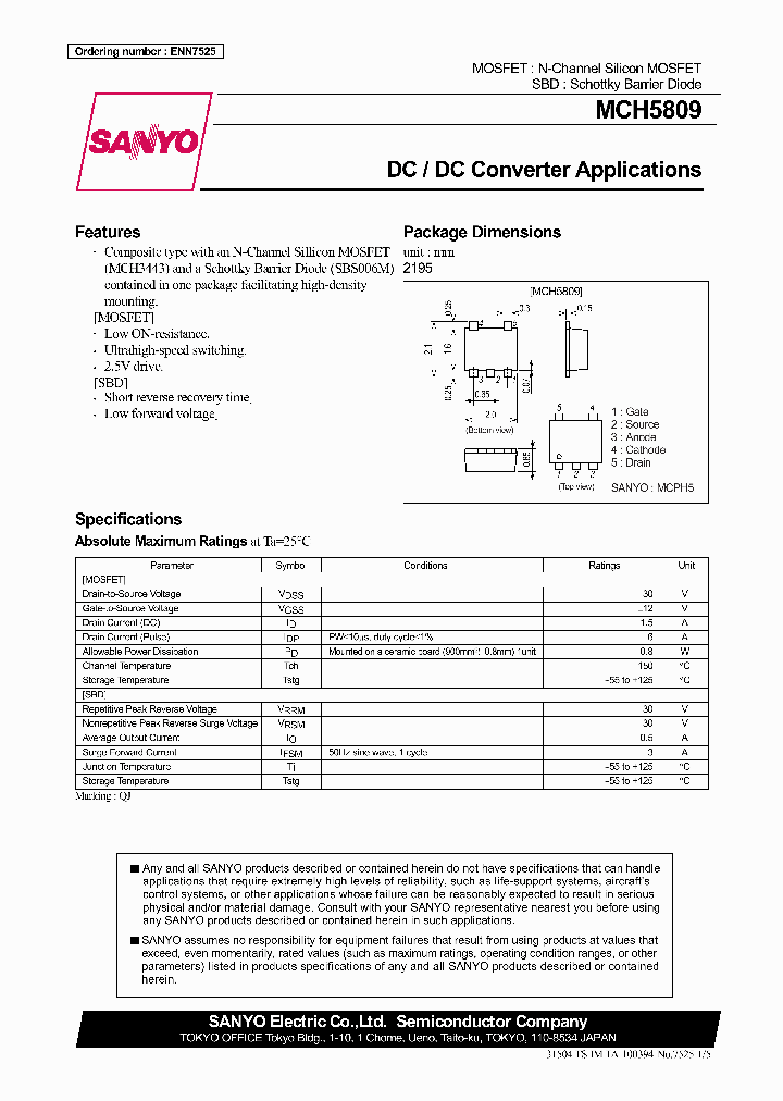 MCH5809_680385.PDF Datasheet