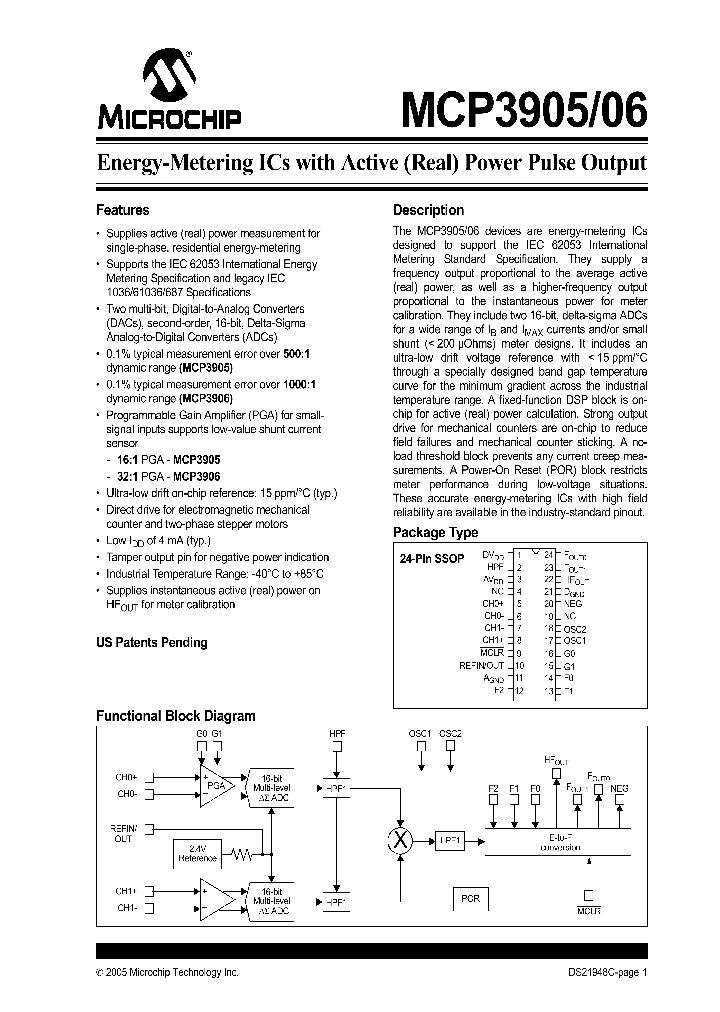 MCP3905_615121.PDF Datasheet