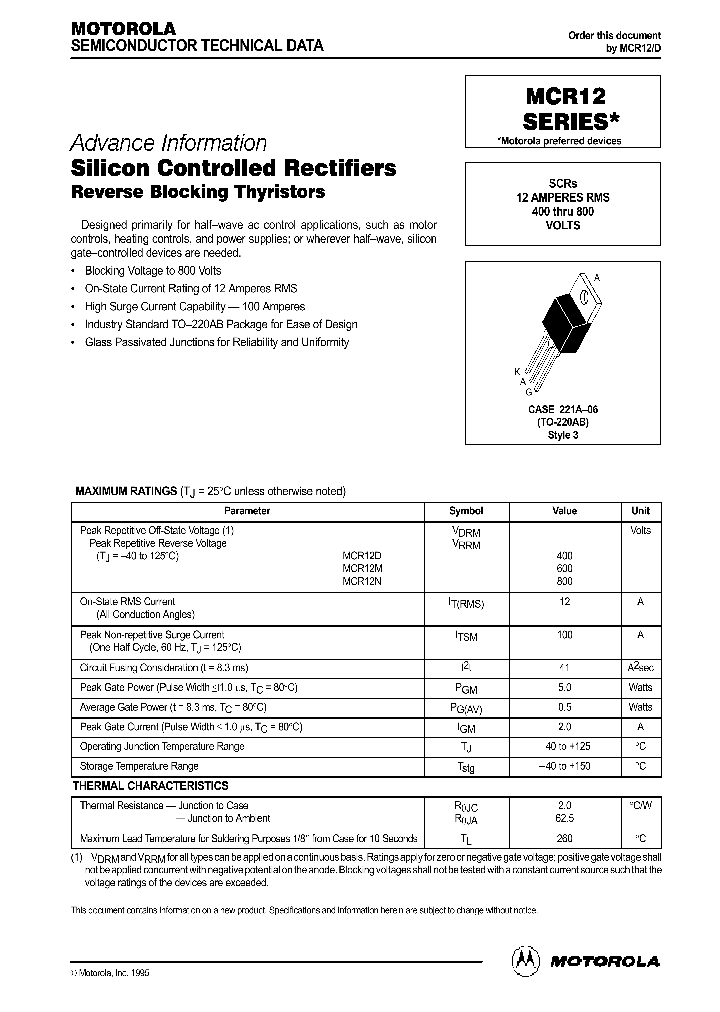 MCR12_705433.PDF Datasheet