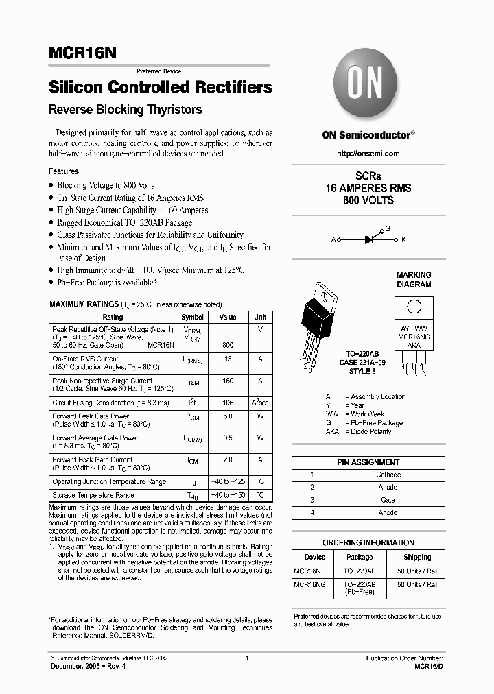 MCR16N_742444.PDF Datasheet