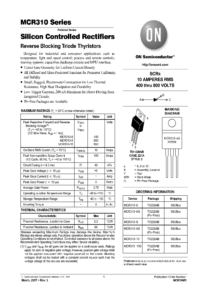 MCR310-10_742455.PDF Datasheet