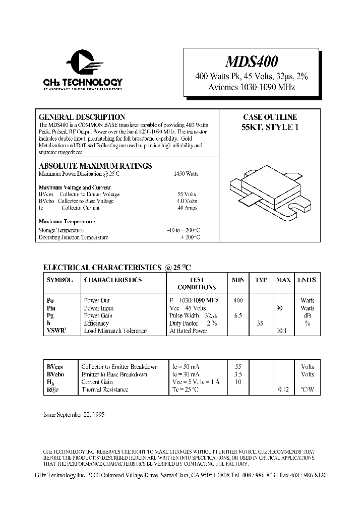 MDS400_649460.PDF Datasheet