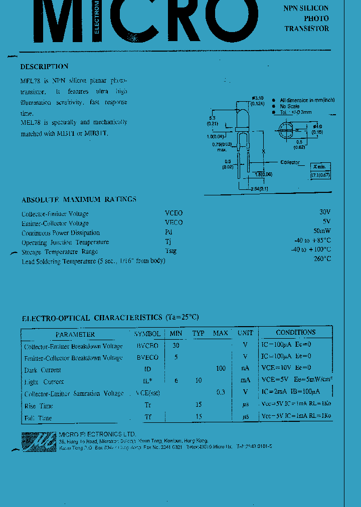 MEL78_839353.PDF Datasheet