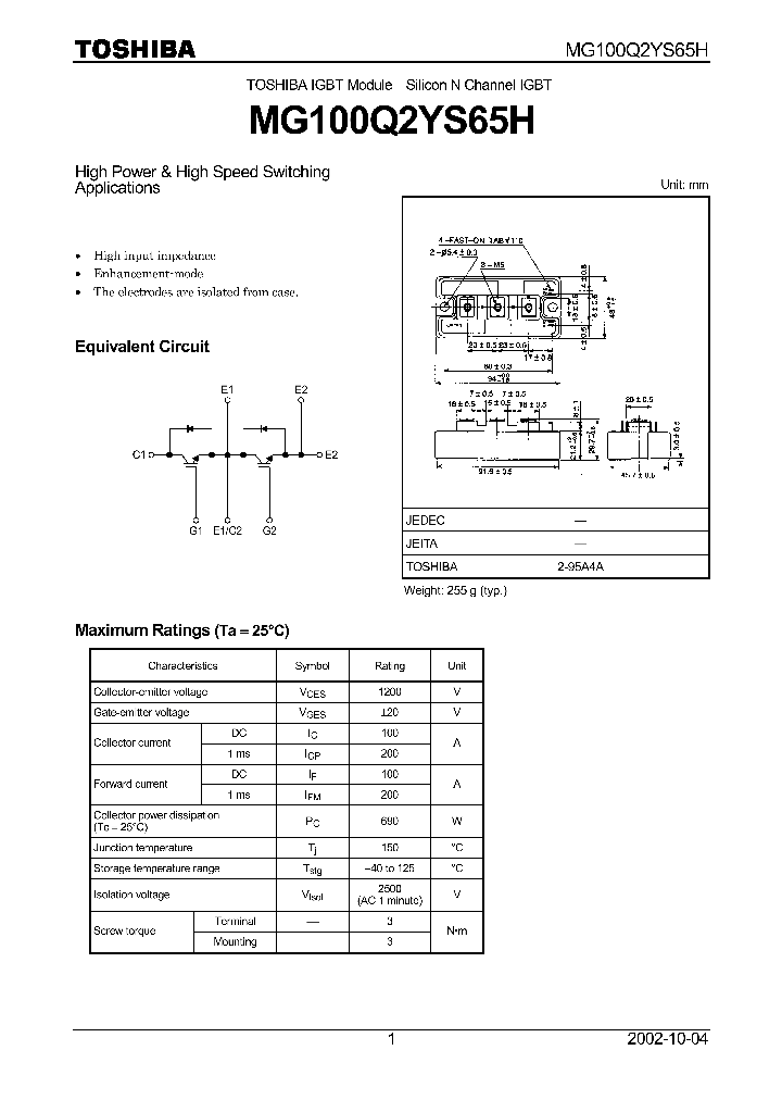 MG100Q2YS65H_883974.PDF Datasheet
