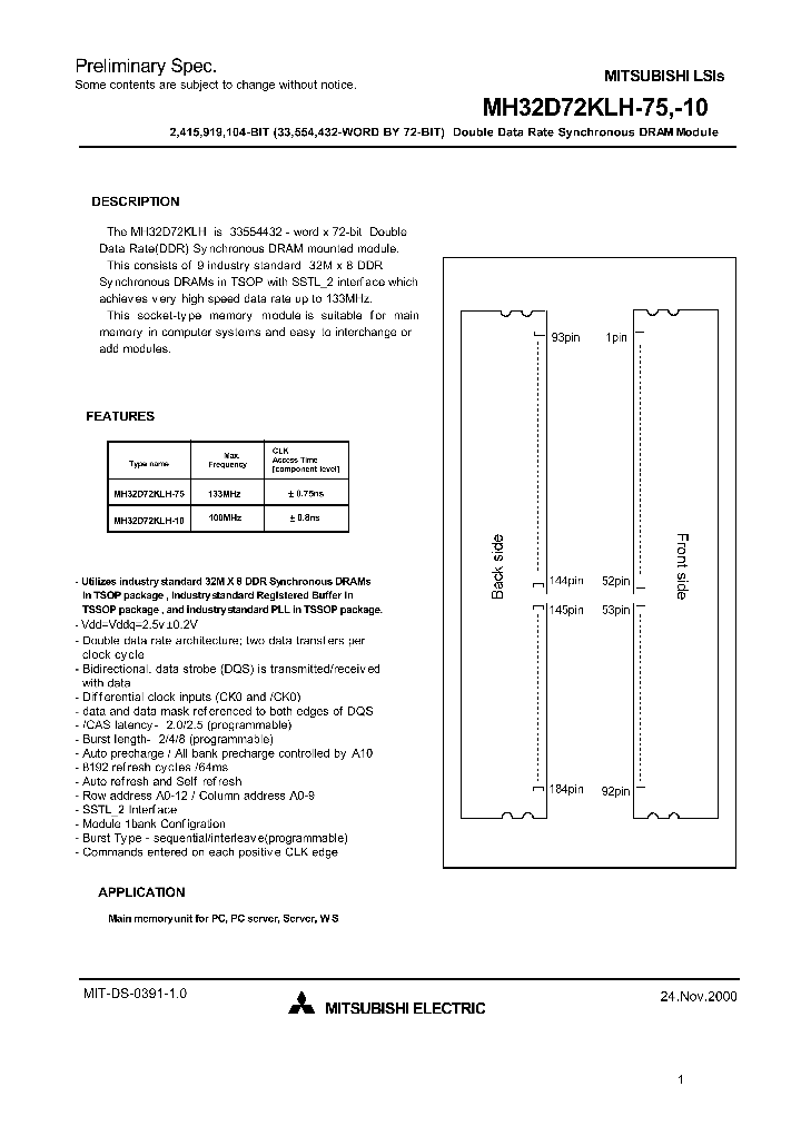 MH32D72KLH-10_860044.PDF Datasheet