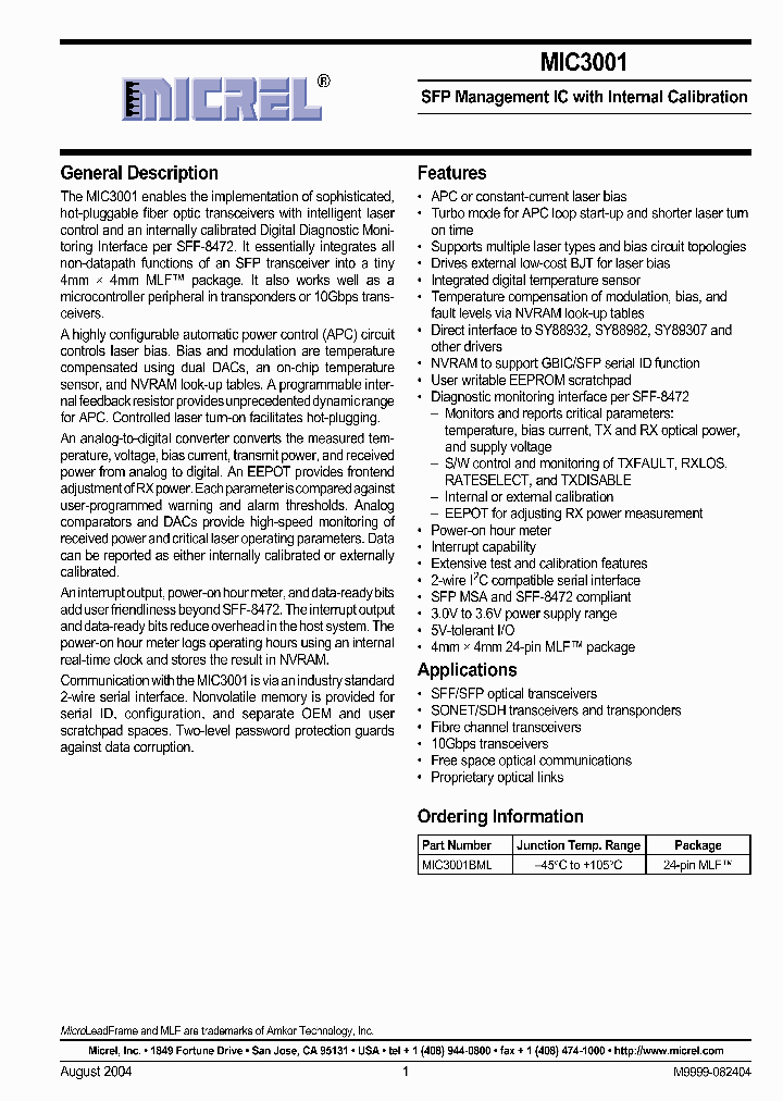 MIC3001BML_622109.PDF Datasheet