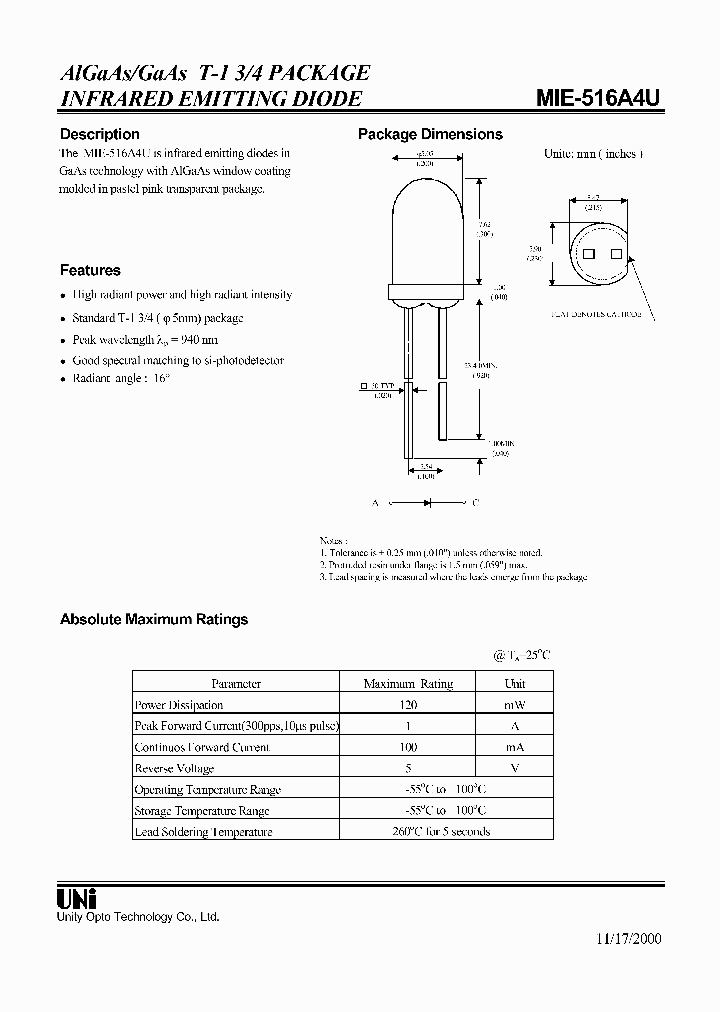 MIE-516A4U_789236.PDF Datasheet