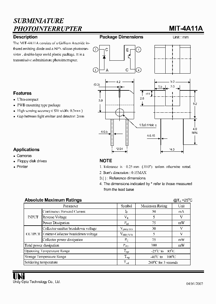 MIT-4A11_812084.PDF Datasheet