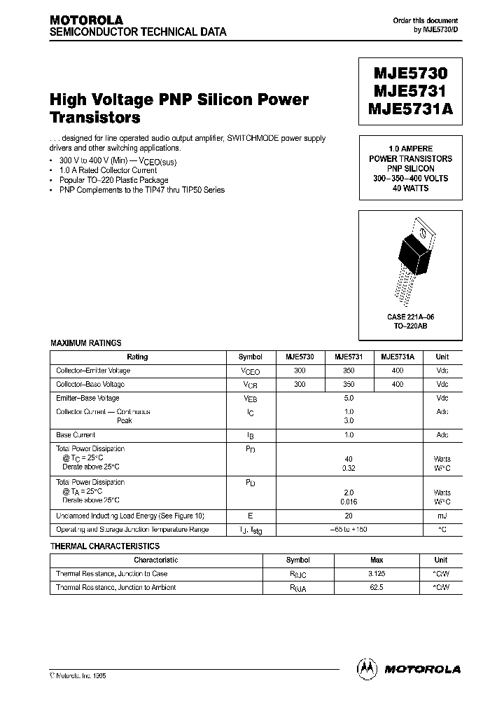 MJE5730_802292.PDF Datasheet