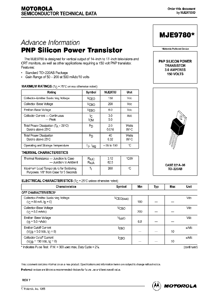 MJE9780_801938.PDF Datasheet