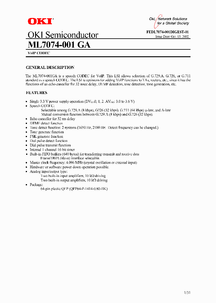 ML7074-001_951958.PDF Datasheet
