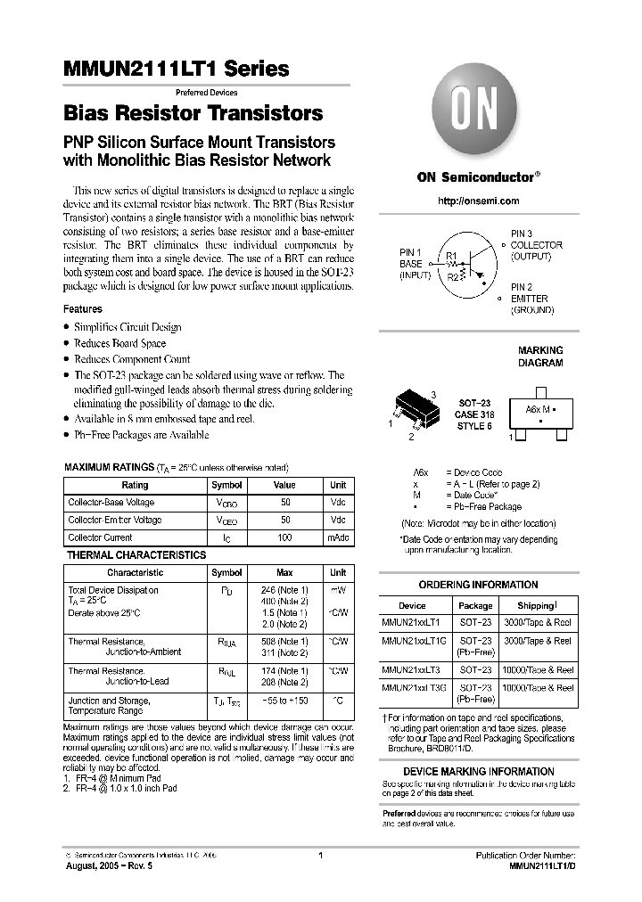MMUN21XXLT3_754397.PDF Datasheet