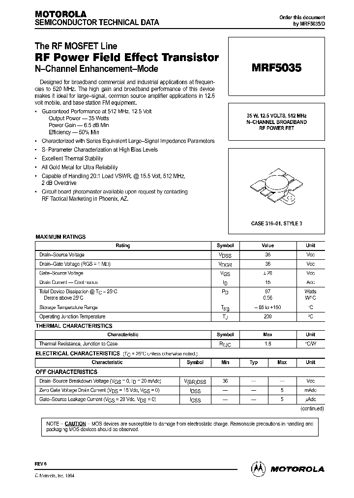 MRF5035_943429.PDF Datasheet