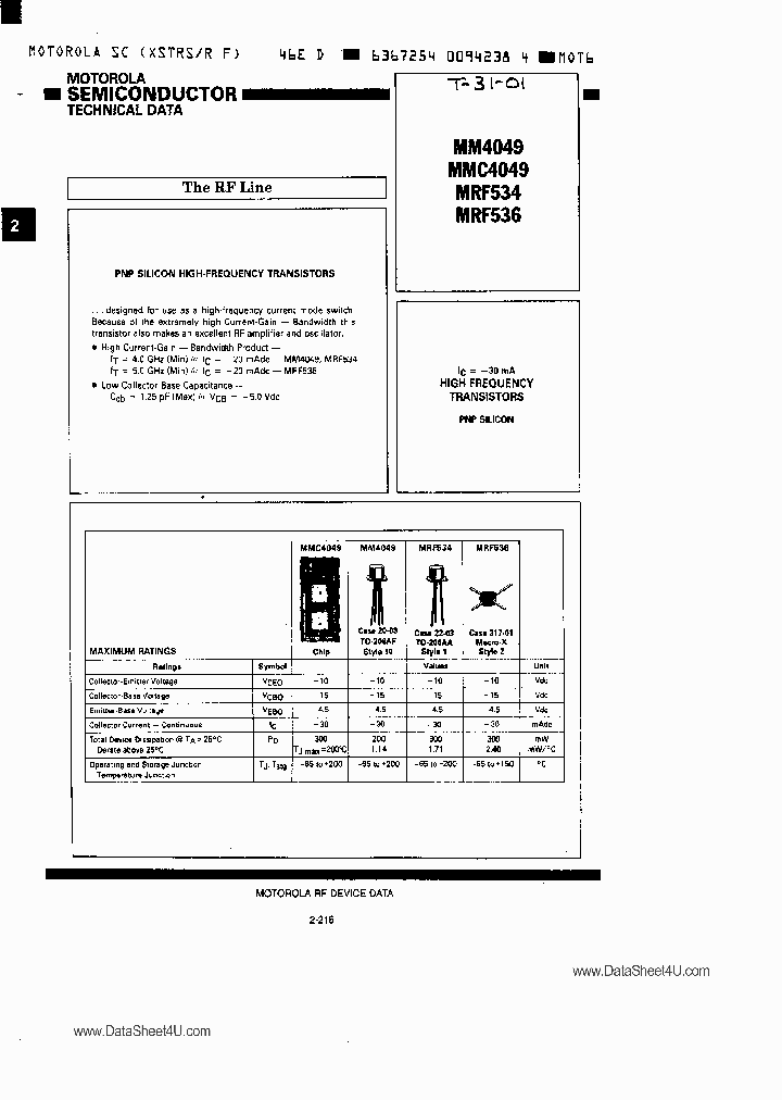 MRF534_850154.PDF Datasheet