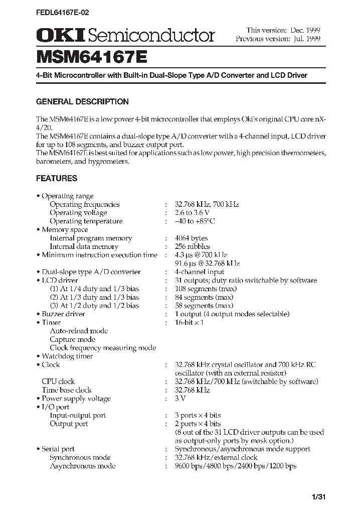 MSM64167E_1012576.PDF Datasheet