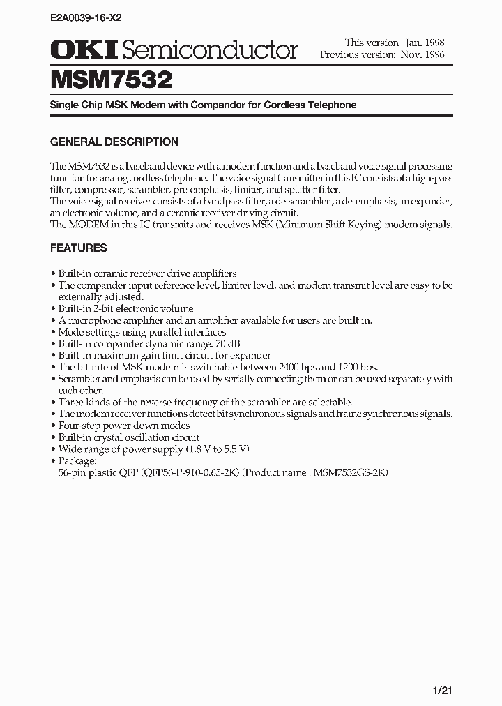 MSM7532_1015243.PDF Datasheet