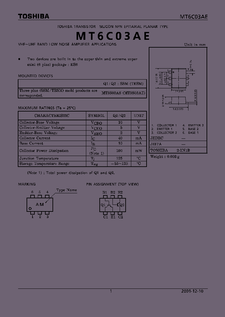 MT6C03AE_873116.PDF Datasheet