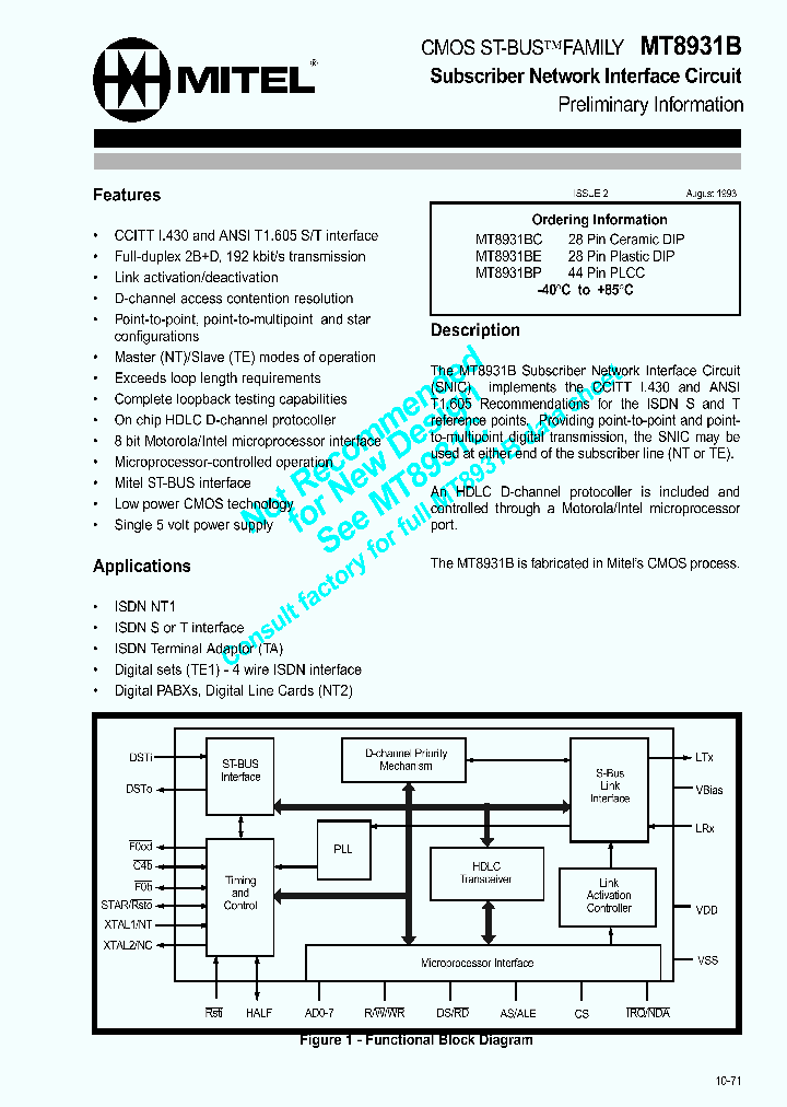 MT8931BP_931359.PDF Datasheet