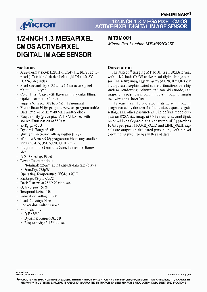 MT9M001_1019567.PDF Datasheet