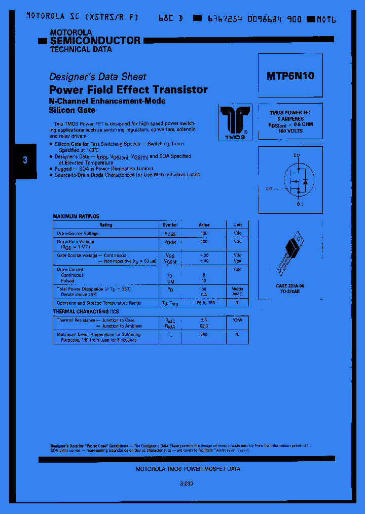 MTP6N10_892402.PDF Datasheet