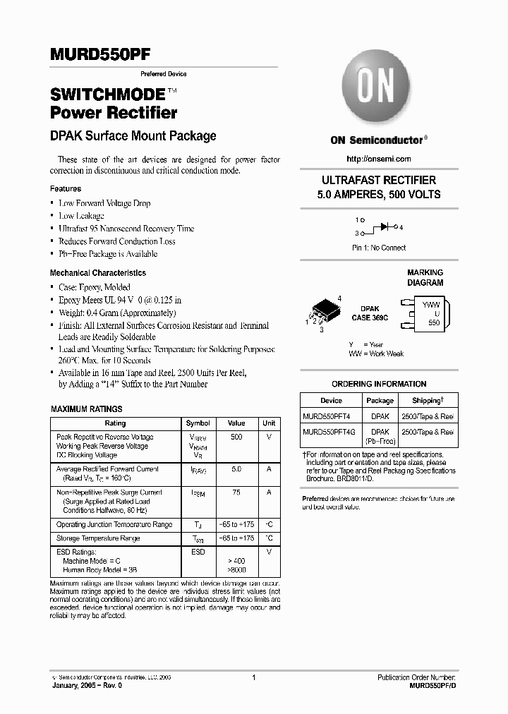 MURD550PFT4G_635297.PDF Datasheet