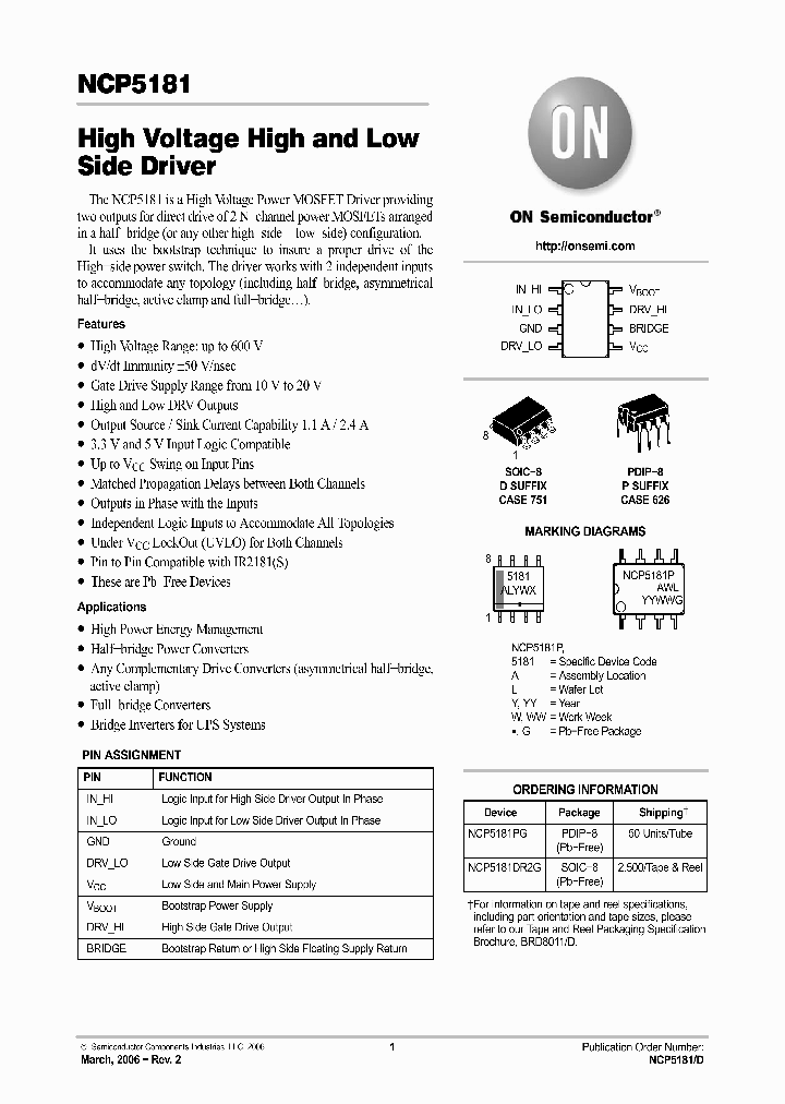 NCP5181_707480.PDF Datasheet