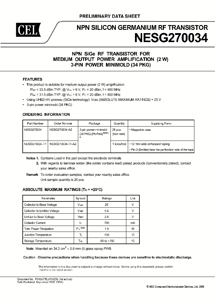 NESG270034-T1_727593.PDF Datasheet