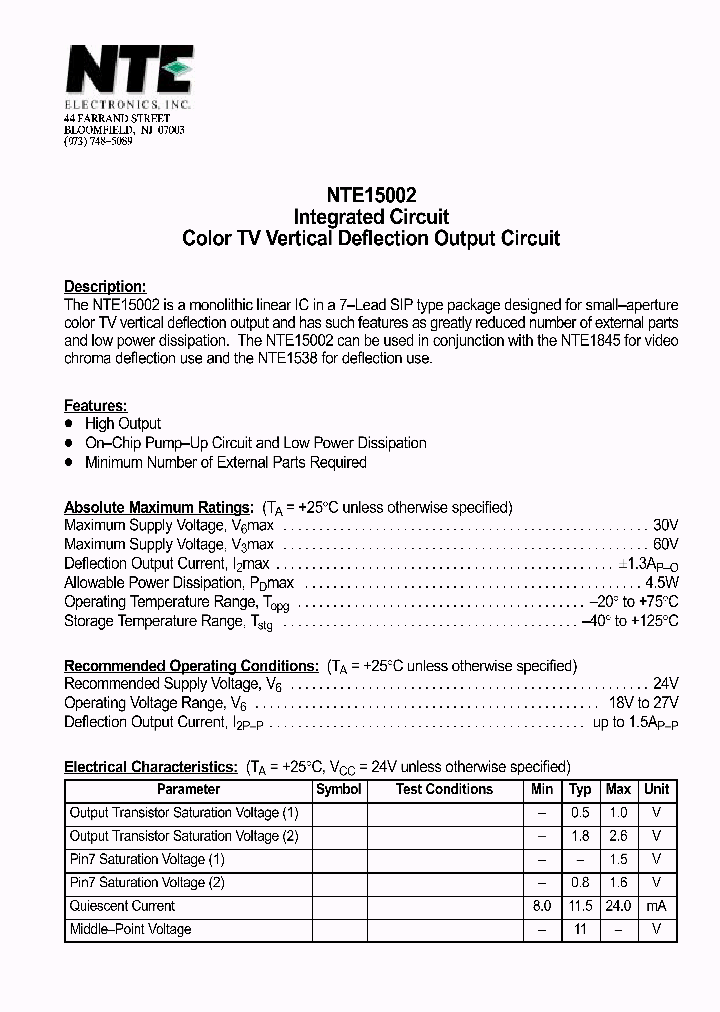 NTE15002_805281.PDF Datasheet