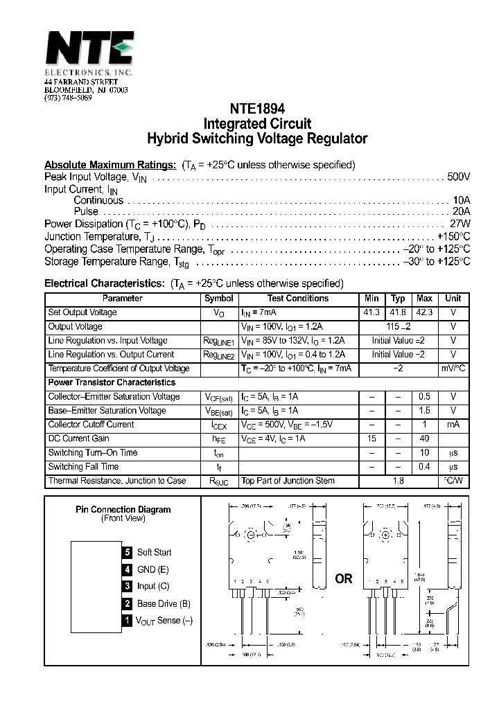 NTE1894_948848.PDF Datasheet
