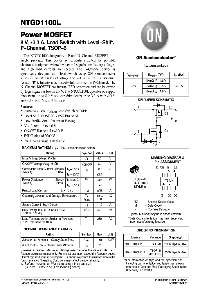 NTGD1100LT1G_749159.PDF Datasheet