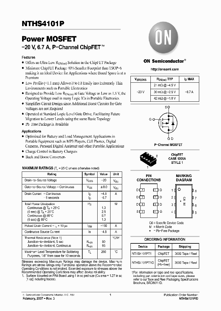 NTHS4101P07_755175.PDF Datasheet