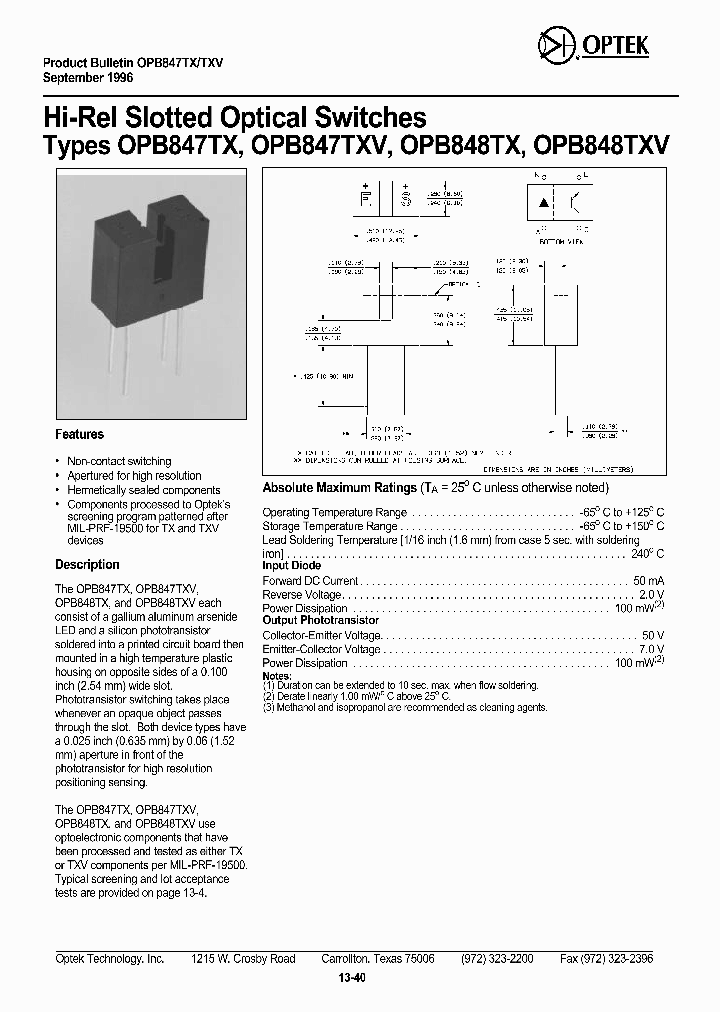 OPB847TX_939050.PDF Datasheet