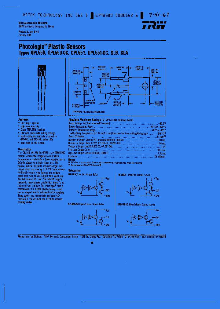 OPL550_1016413.PDF Datasheet