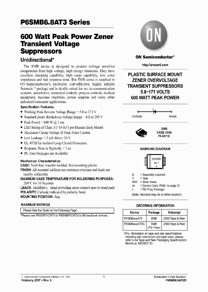 P6SMBXXXAT3G_761887.PDF Datasheet
