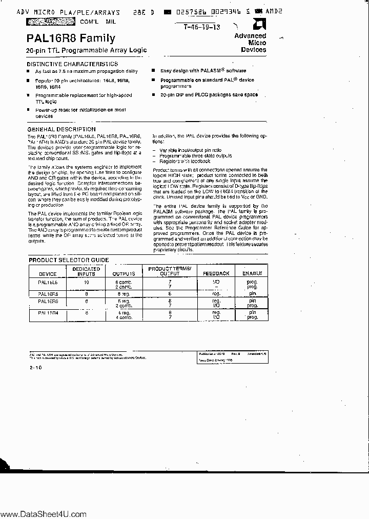 PAL16L8A-2CN_807734.PDF Datasheet