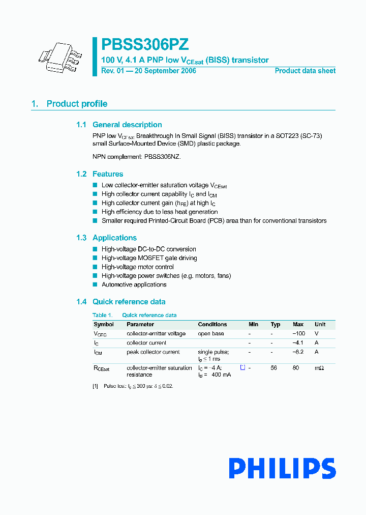 PBSS306PZ_911512.PDF Datasheet