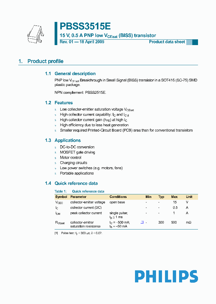 PBSS3515E_711515.PDF Datasheet