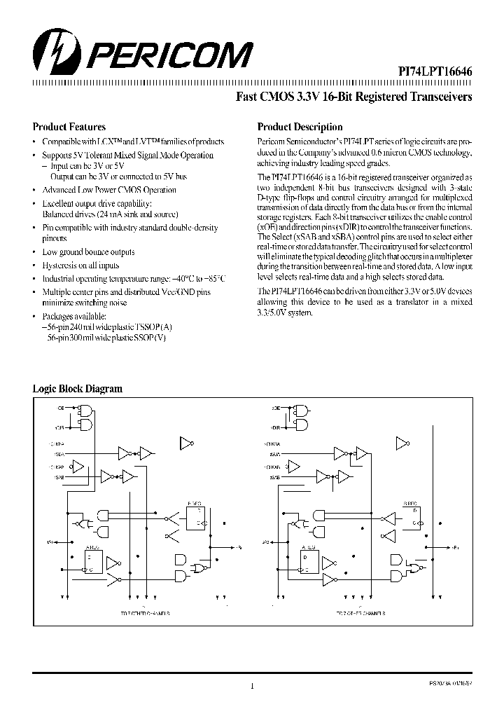 PI74LPT16646_671348.PDF Datasheet