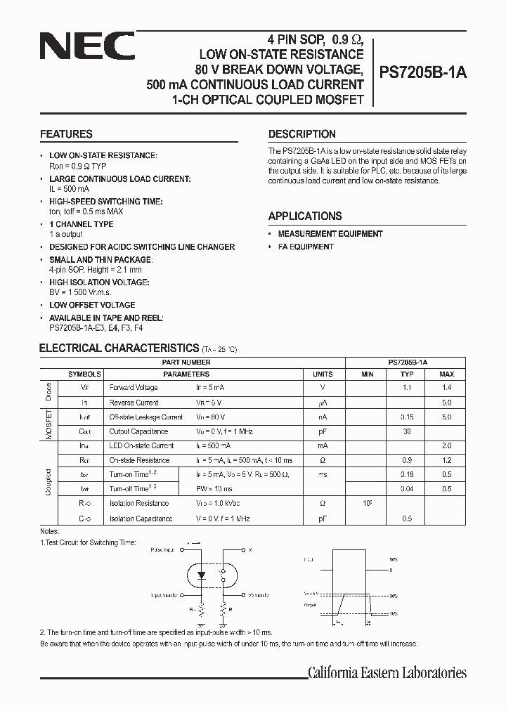 PS7205B-1A_1020932.PDF Datasheet