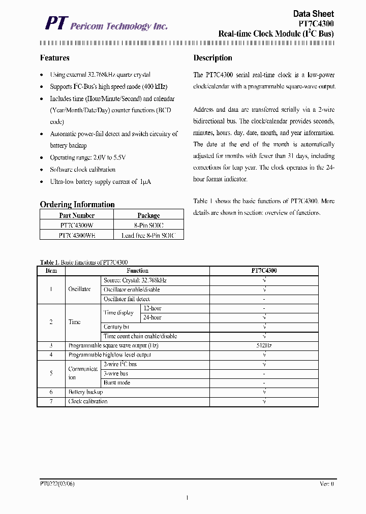 PT7C4300_1017502.PDF Datasheet