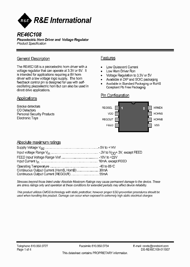 RE46C108_733938.PDF Datasheet