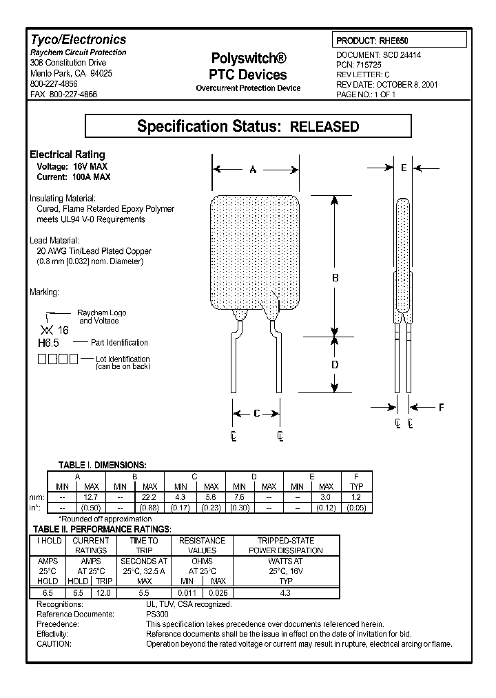 RHE650_643403.PDF Datasheet