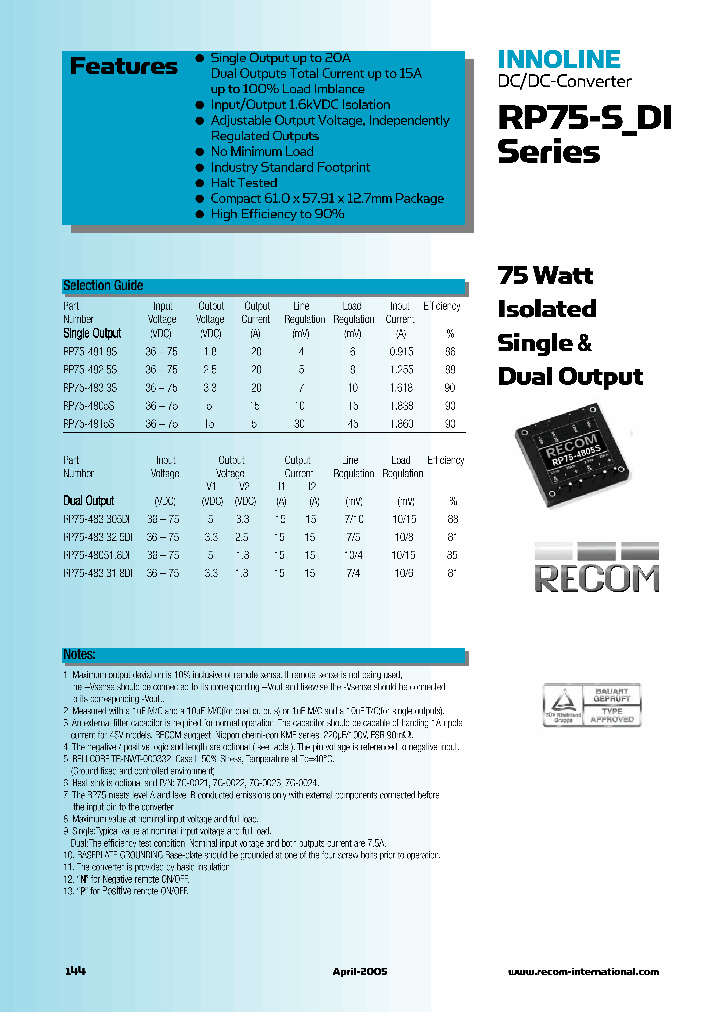 RP75-4825S_744641.PDF Datasheet
