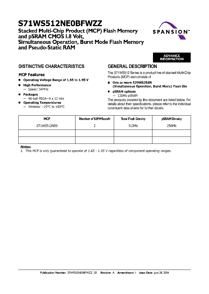 S71WS512N80BAIZZ3_667783.PDF Datasheet