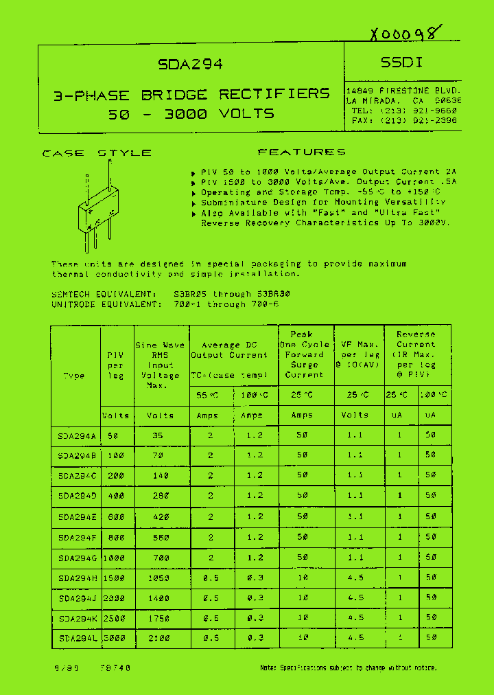 SDA294F_930680.PDF Datasheet
