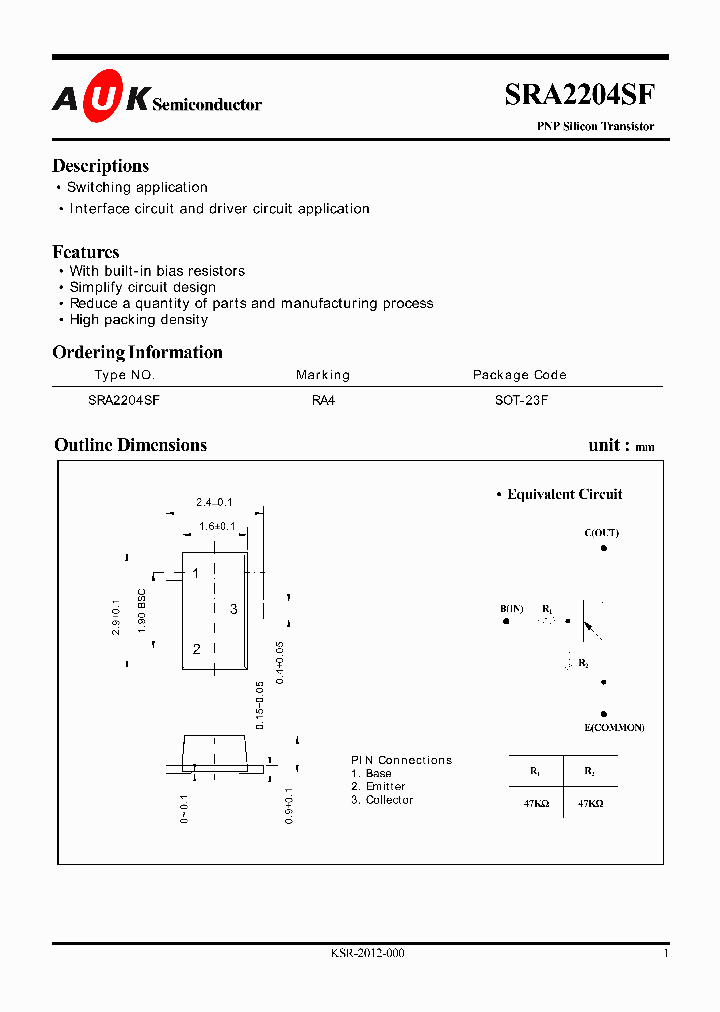 SRA2204SF_829677.PDF Datasheet