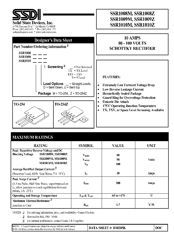 SSR1008M_1020308.PDF Datasheet