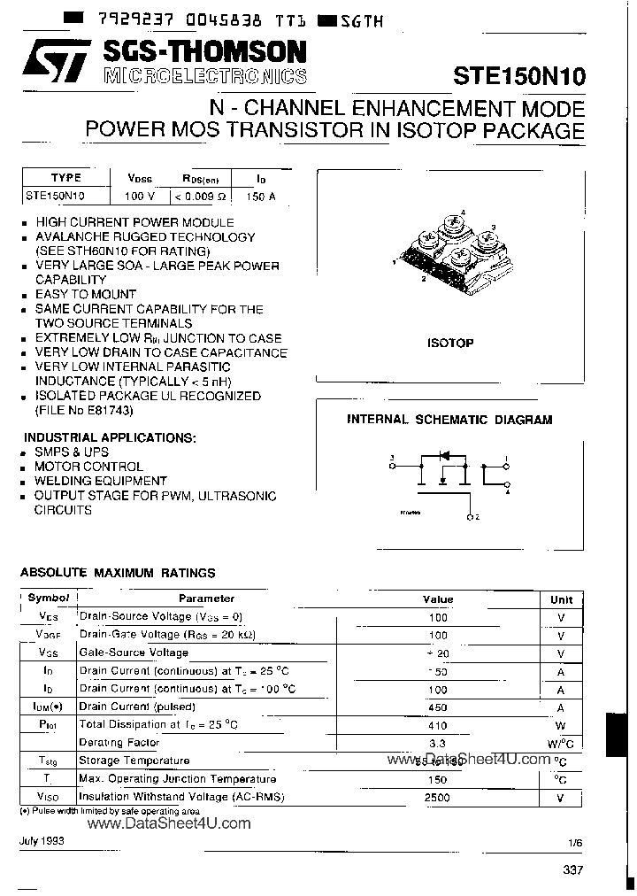 STE150N10_890001.PDF Datasheet