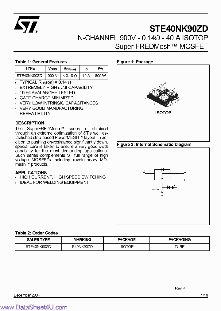 STE40NK90ZD_959987.PDF Datasheet